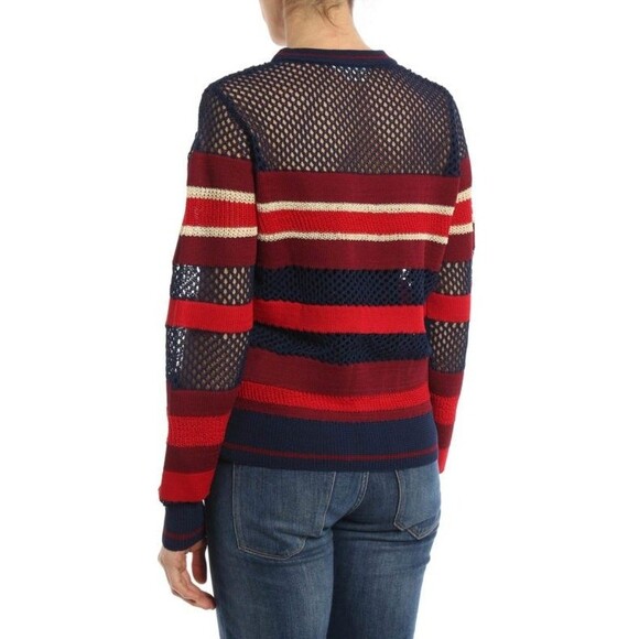 Isabel Marant Etoile Deacon Striped Mesh Sweater Crewneck Size 40 - Picture 7 of 10